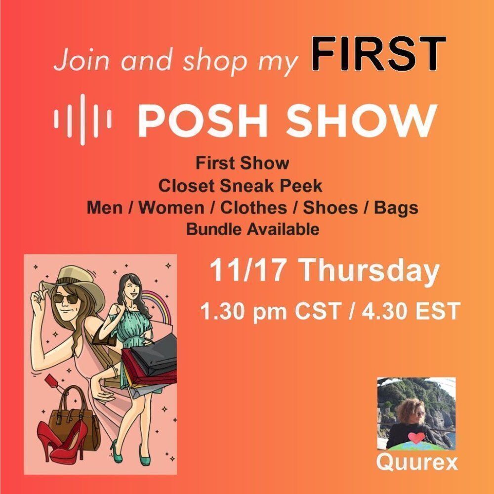 MY FIRST LIVE SHOW. 11/17 Thursday 4.30 EST / 1.30 PST Pls Bookmark it. Thanks!